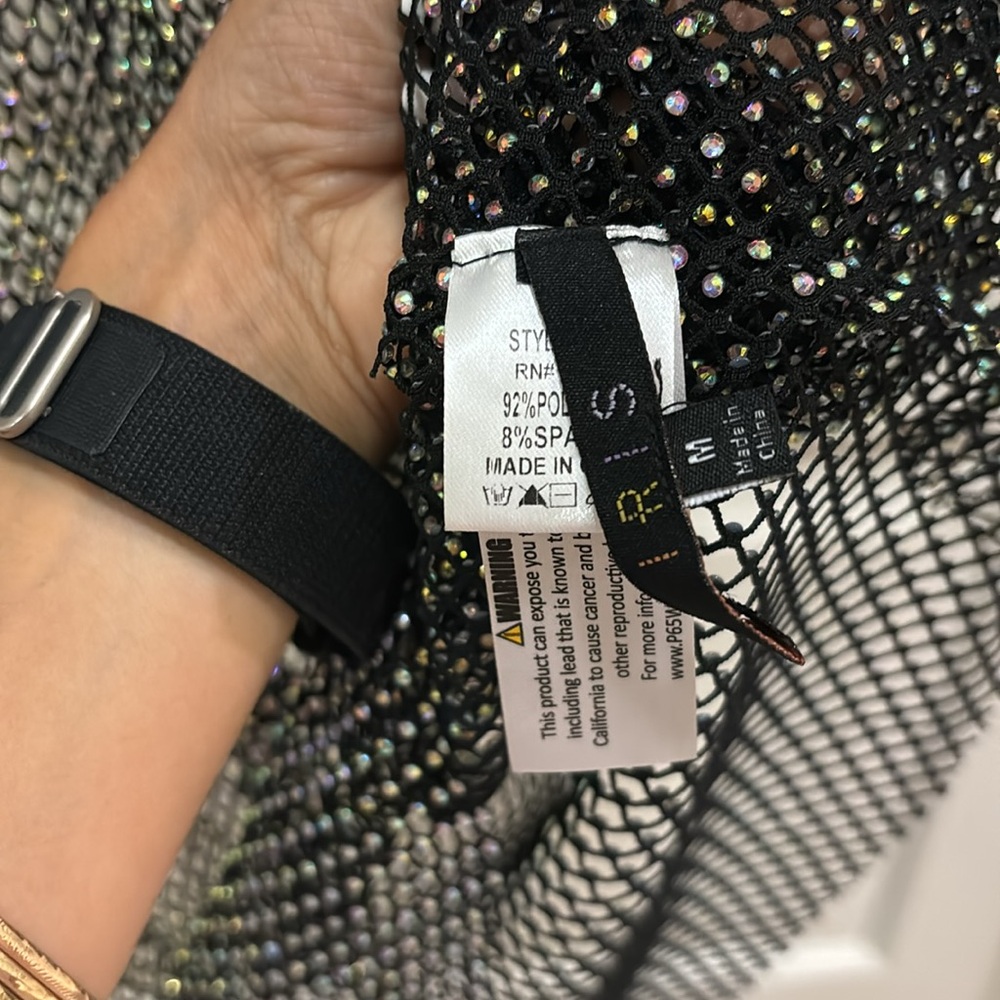 Iris Rhinestone Fishnet Slip Dress - Picture 5 of 7